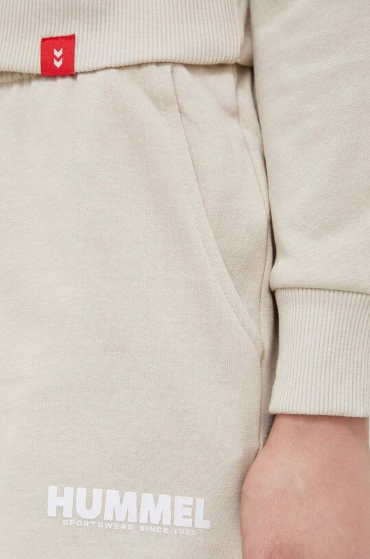 Bavlněné šortky Hummel hmlLEGACY WOMAN SHORTS béžová 219478