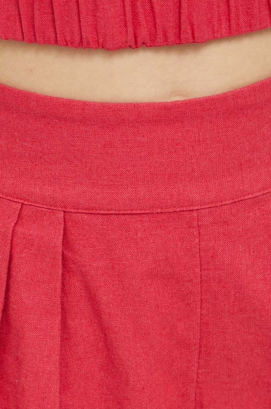 Σορτς από λινό Abercrombie & Fitch ροζ KI149.3226.635