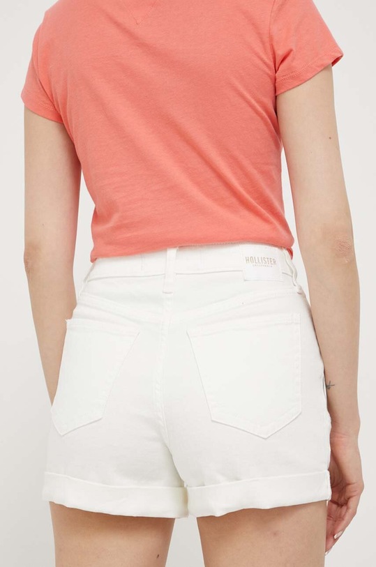 Ρούχα Τζιν σορτς Hollister Co. CURVY JEANS KI349.3240.175. λευκό