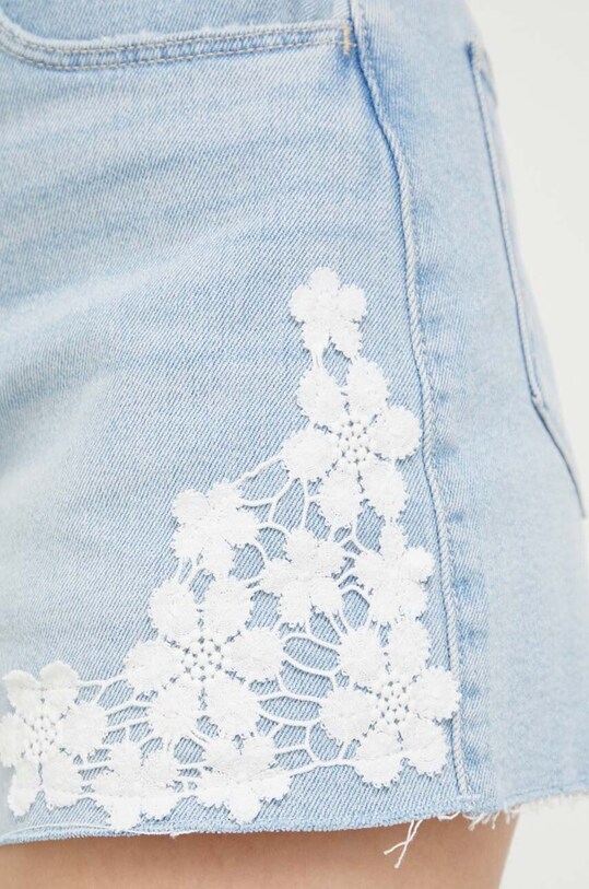 Hollister Co. pantaloni scurti jeans CURVY JEANS albastru KI349.3214.278.