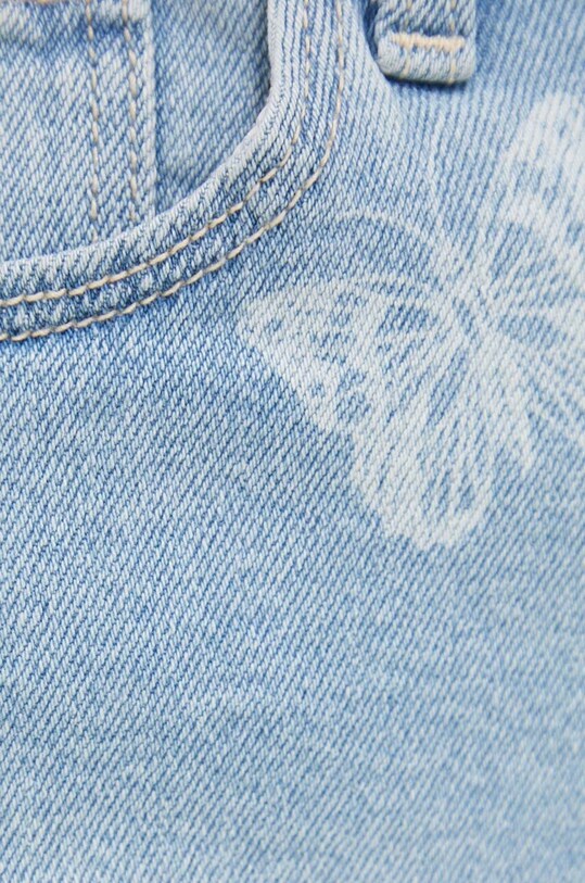 Hollister Co. pantaloni scurti jeans CURVY JEANS KI349.3239.278. albastru