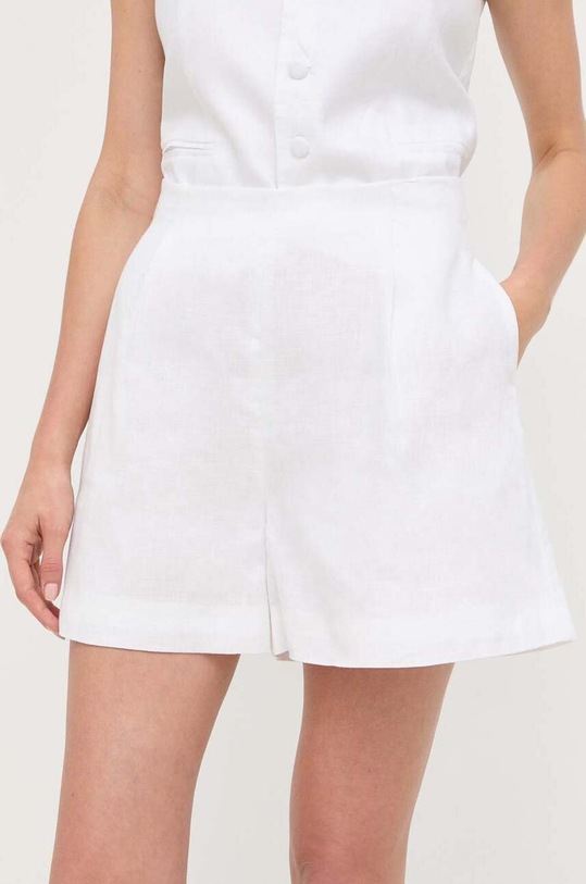 Ľanové šortky Bardot 58719PB.ORCHID.WHITE béžová SS23