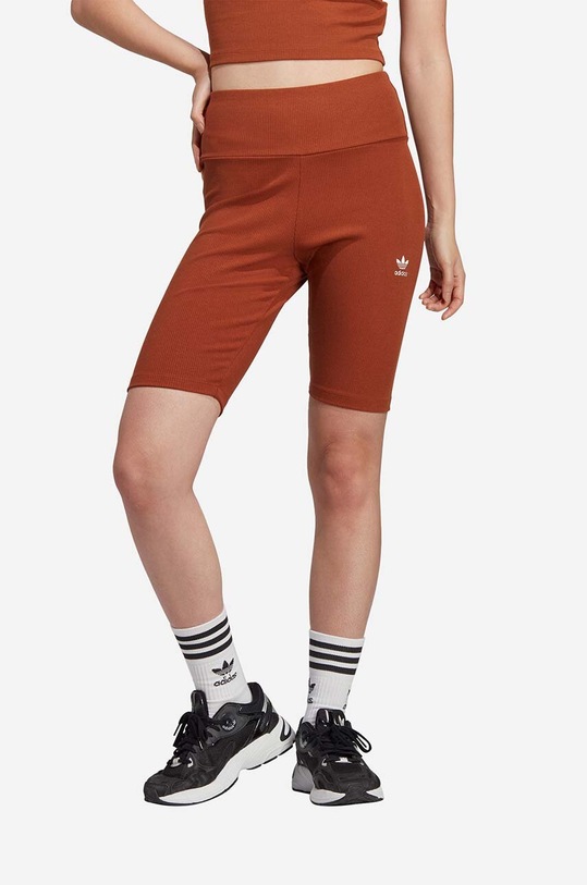 adidas Originals szorty z elastanem brązowy IL9621