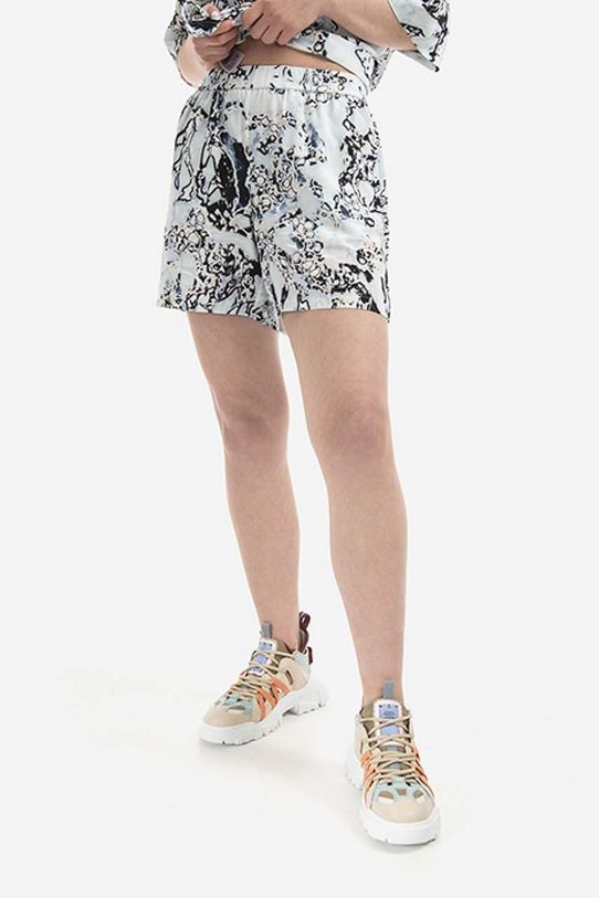 Шёлковые шорты MCQ Allover ткань голубой 668284RSB064138