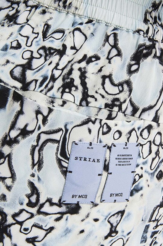 MCQ silk shorts Allover blue 668284RSB064138