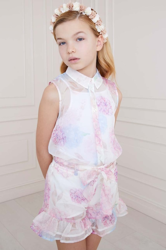 Παιδικό σορτς Guess εμπριμέ λευκό J3RD03.WA2T0.PPYX