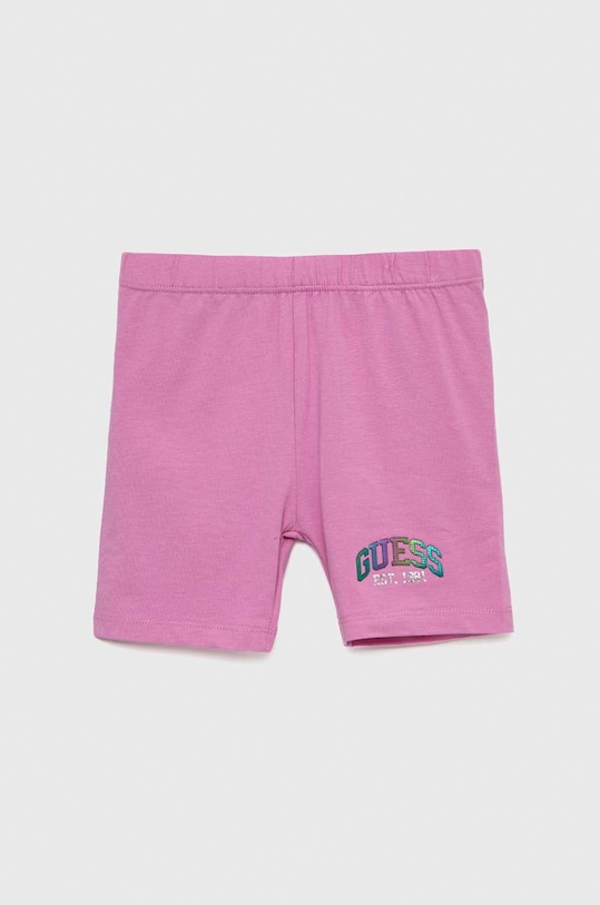 Παιδικό σορτς Guess με ελαστάν μωβ K3RD02.J1311.PPYX