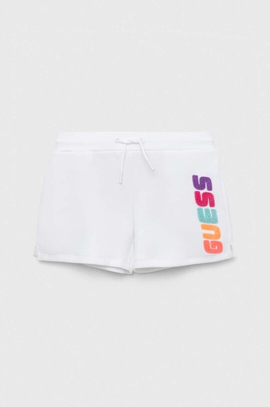 Παιδικό σορτς Guess απλικέ λευκό J3GD21.FL04P.PPYX
