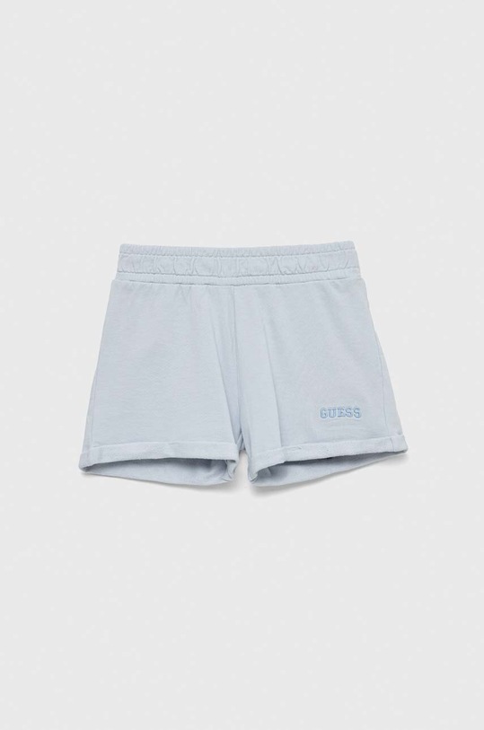 Dětské bavlněné šortky Guess pletenina modrá J3GD02.KA6R3.PPYX