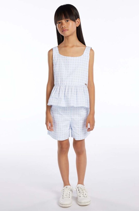 Детские хлопковые шорты Guess узор голубой J3GD11.WFBB0.PPYX