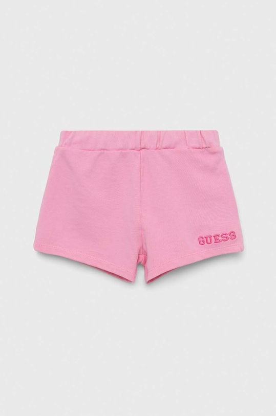 Dětské bavlněné šortky Guess pletenina růžová K3GD11.KA6R3.PPYX