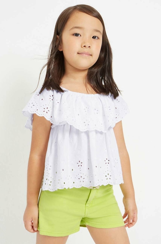 Mayoral szorty dziecięce z elastanem zielony 234.6H.MINI