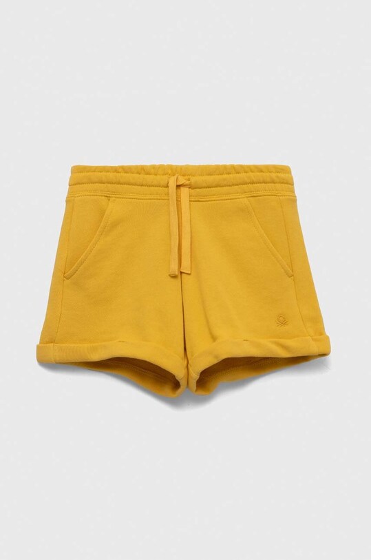 United Colors of Benetton szorty bawełniane dziecięce bawełna żółty 3J68C901C.G.SEASONAL