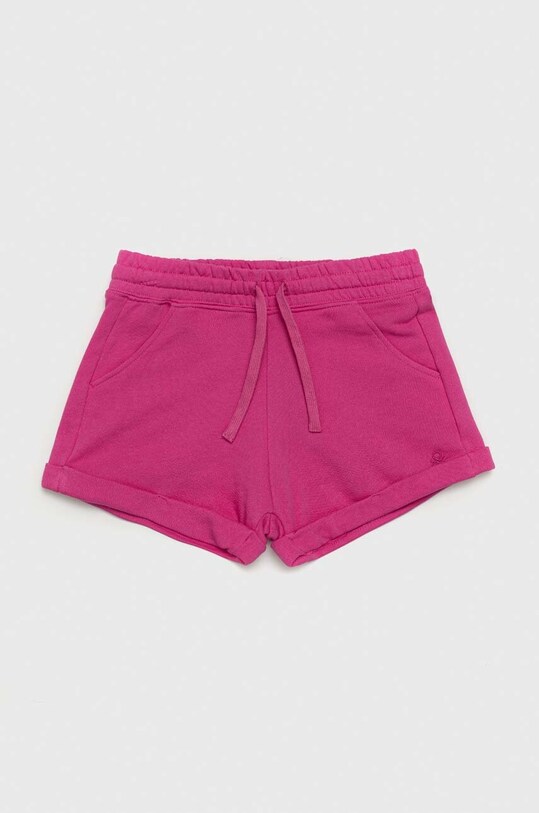 United Colors of Benetton szorty bawełniane dziecięce bawełna różowy 3J68C901C.G.SEASONAL