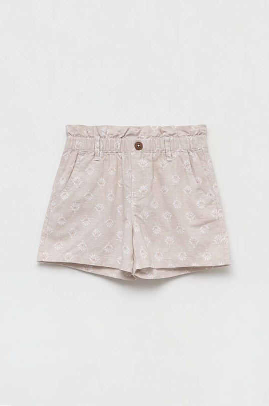 Παιδικό λινό σορτς United Colors of Benetton εμπριμέ μπεζ 44JRG9010.P.SEASONAL