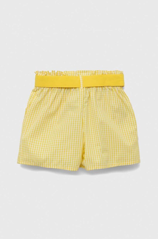 United Colors of Benetton pantaloni scurți din bumbac pentru copii 47KTG9017.P.SEASONAL galben SS23
