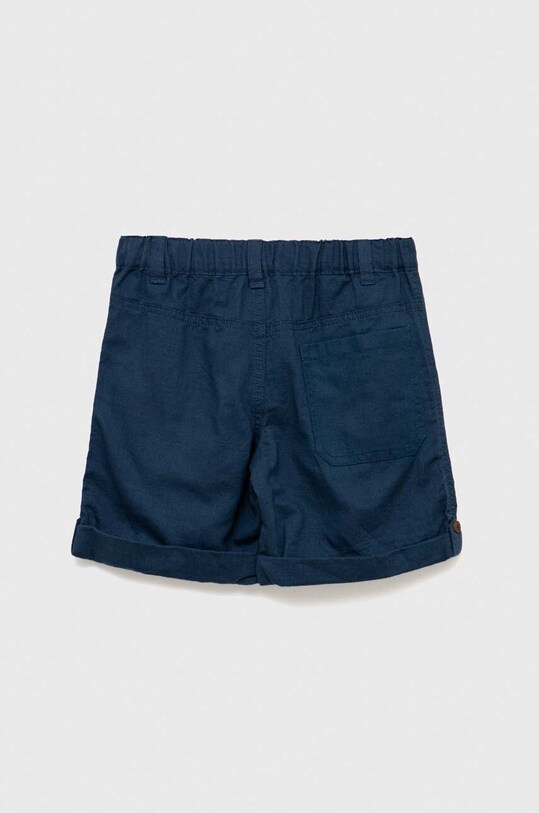 Detské ľanové šortky United Colors of Benetton 4BE7G9012.P.SEASONAL tmavomodrá SS23