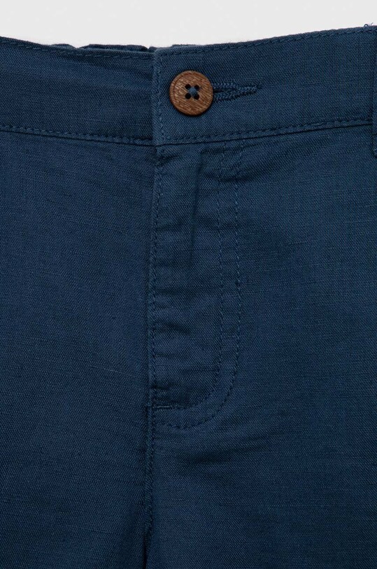 Dievča Detské ľanové šortky United Colors of Benetton 4BE7G9012.P.SEASONAL tmavomodrá