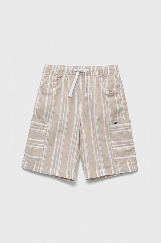 United Colors of Benetton szorty bawełniane dziecięce wzorzyste beżowy 4JKCC901U.G.SEASONAL