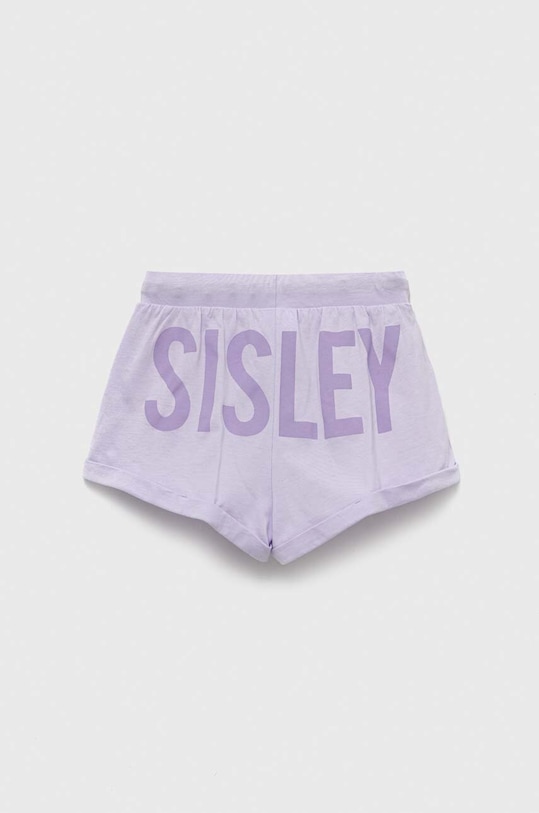 Sisley pantaloni scurți din bumbac pentru copii 3096X900E.G.SEASONAL violet SS23