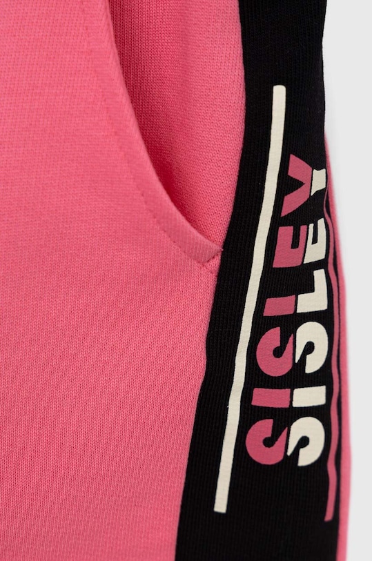 Dziewczynka Sisley szorty bawełniane dziecięce 3J68X900C.G.SEASONAL fioletowy