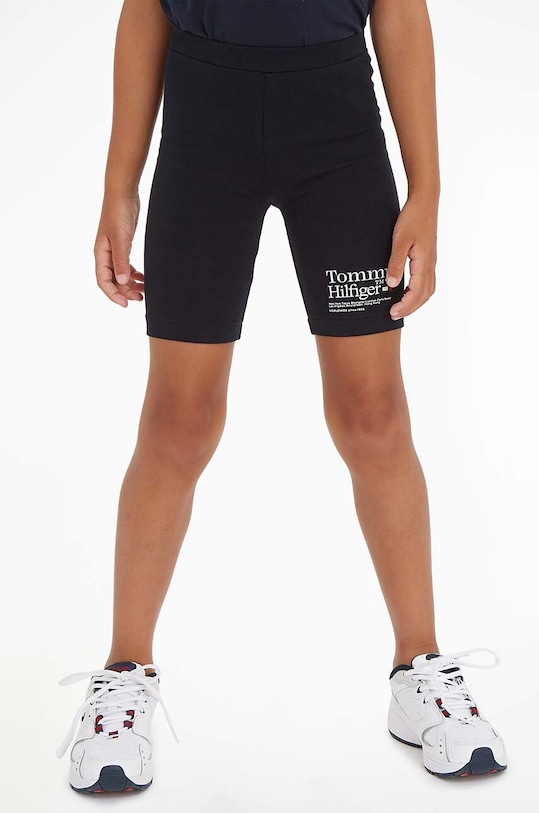 Dětské kraťasy Tommy Hilfiger pletenina černá KG0KG07253.PPYX
