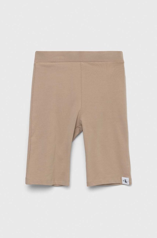 Dětské kraťasy Calvin Klein Jeans pletenina béžová IG0IG01974.PPYX