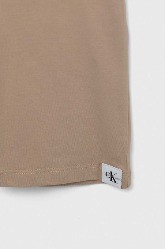 DÍVKA Dětské kraťasy Calvin Klein Jeans IG0IG01974.PPYX béžová