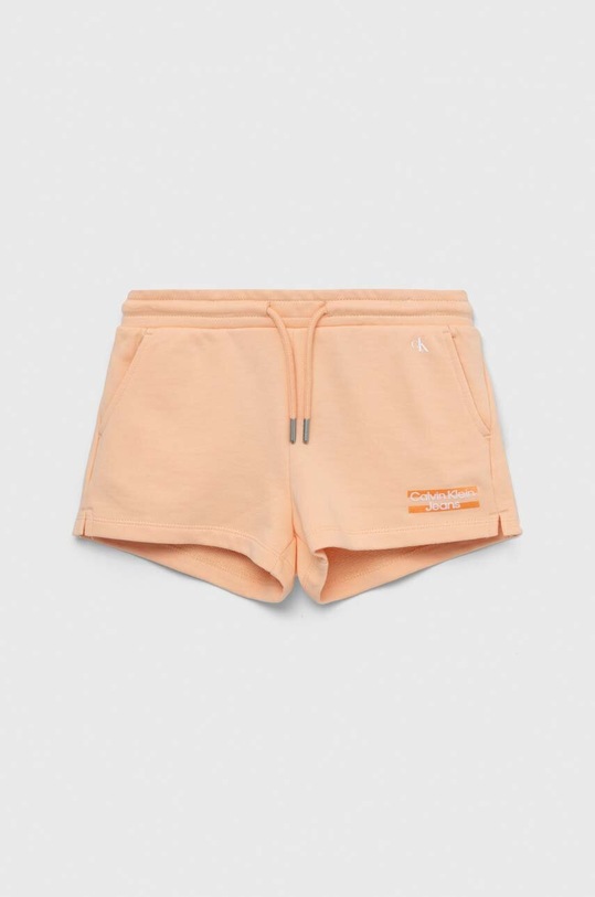 Calvin Klein Jeans szorty bawełniane dziecięce IG0IG01984.PPYX pomarańczowy SS23