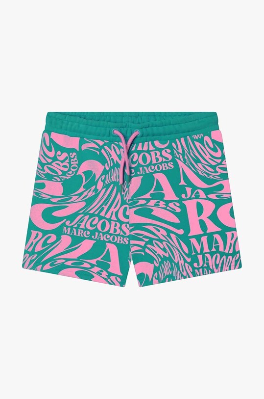 Παιδικό βαμβακερό σορτς Marc Jacobs W14314.114.150 πράσινο SS23