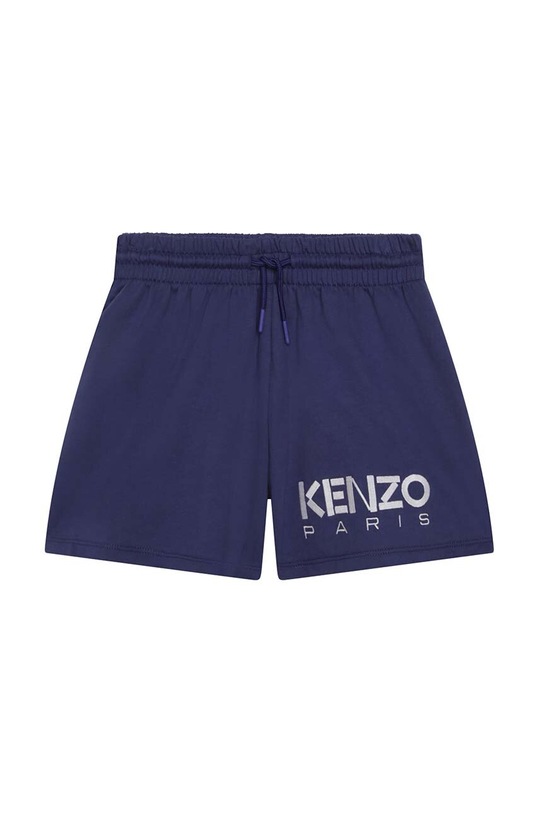 Dětské bavlněné šortky Kenzo Kids pletenina modrá K14253