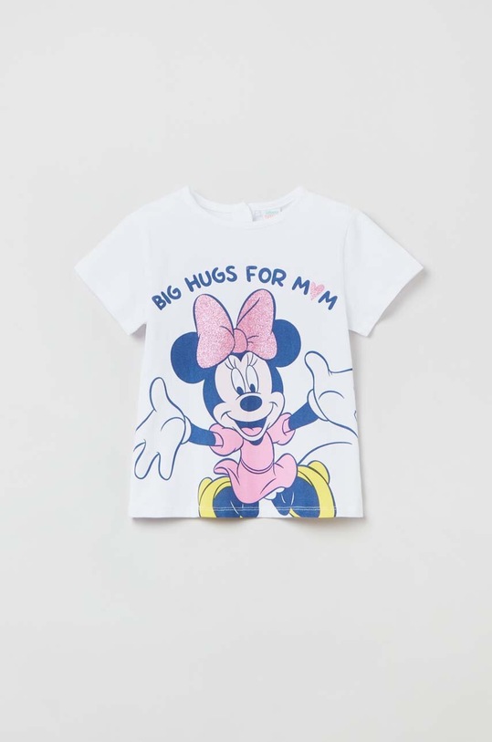 OVS t-shirt niemowlęcy z elastanem biały 1794713.Girl.9.36months
