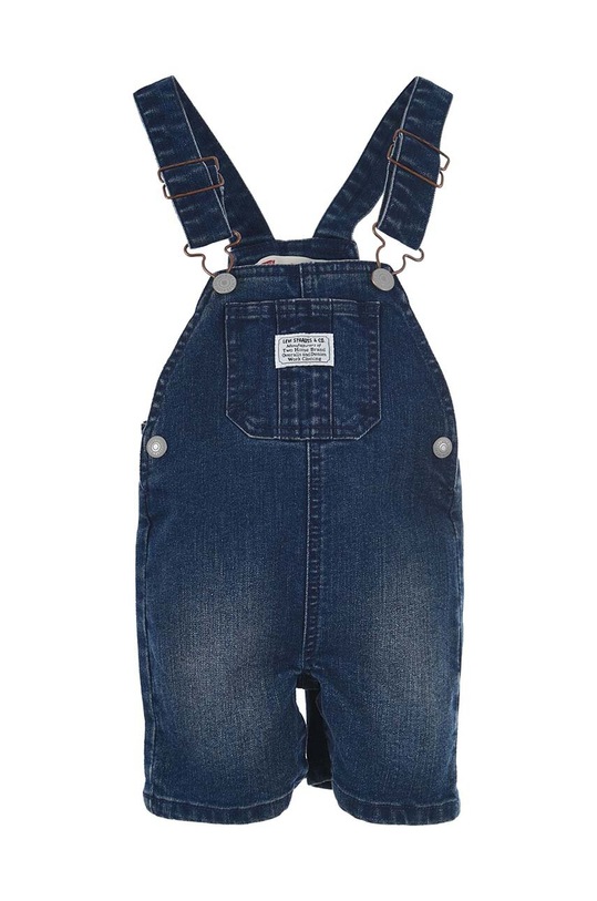 Detské rifľové nohavice na traky Levi's nohavice na traky tmavomodrá 6EE584