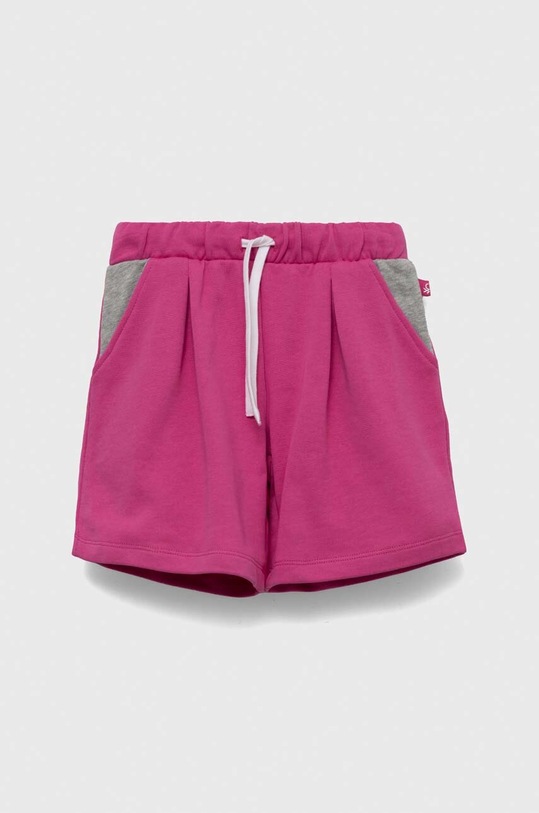 Dětské bavlněné šortky United Colors of Benetton pletenina fialová 3J68C901M.G.SEASONAL
