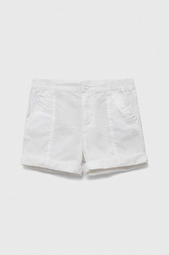Dětské bavlněné šortky United Colors of Benetton látka bílá 4LN6G900N.P.SEASONAL