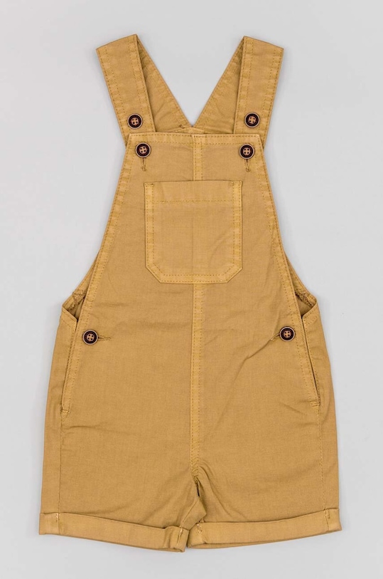 zippy ogrodniczki niemowlęce bawełna beżowy ZBBAP0501.23007