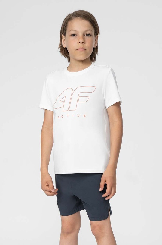 4F szorty dziecięce z elastanem szary 4FJSS23TFSHM151