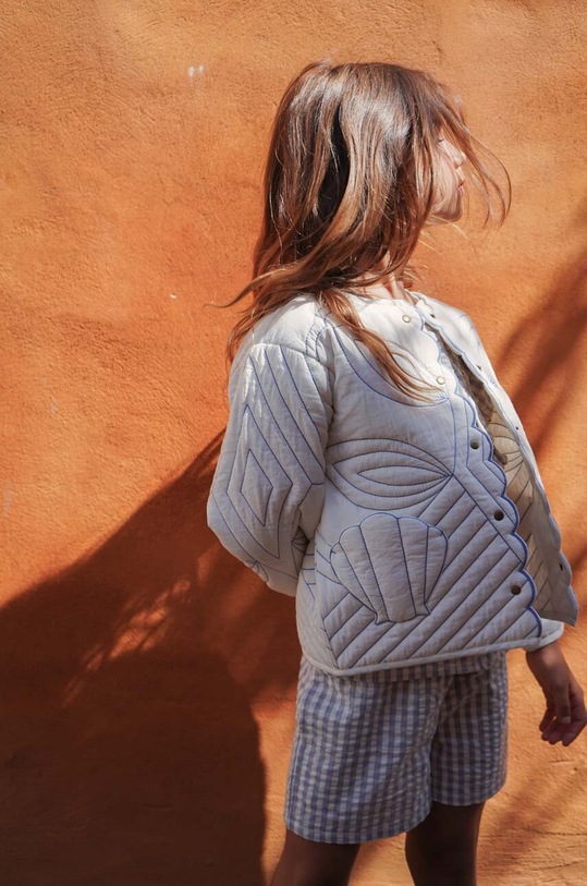 Дитячі бавовняні шорти Konges Sløjd візерунок блакитний KS5228