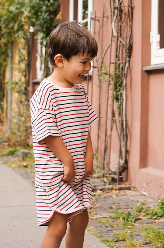 Παιδικό βαμβακερό σορτς Konges Sløjd εμπριμέ κόκκινο KS5232
