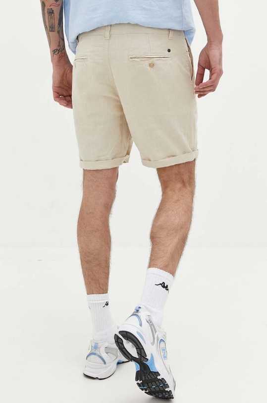 Îmbrăcăminte Solid pantaloni scurti din in 21106783.130401 bej