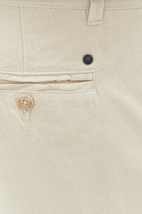 Solid pantaloni scurti din in bej 21106783.130401