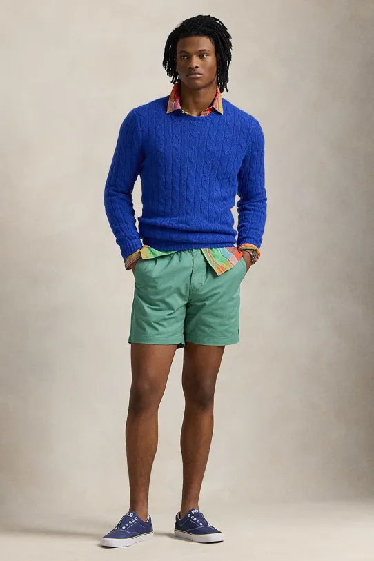 Polo Ralph Lauren szorty z elastanem niebieski 710644995