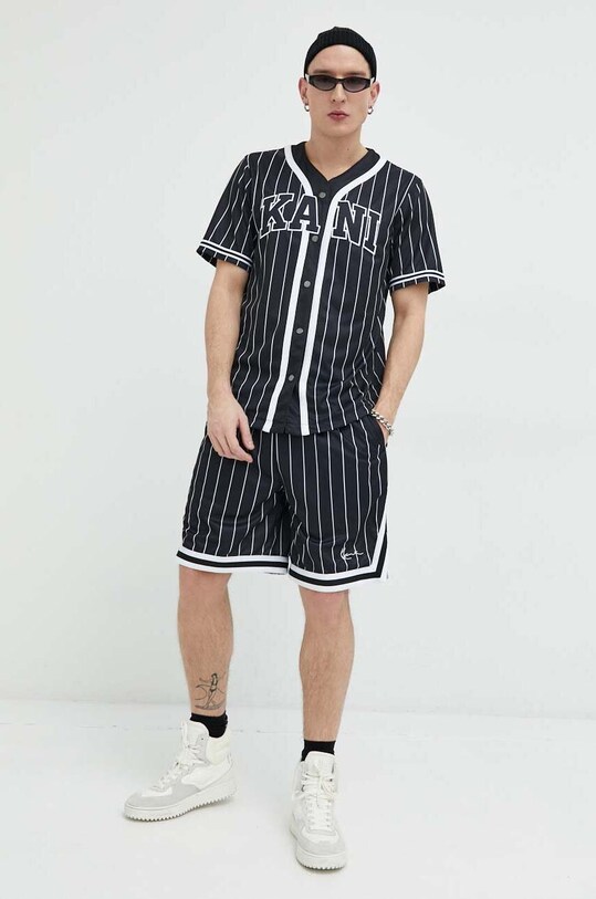 Karl Kani pantaloni scurti tricotaj negru 6014920