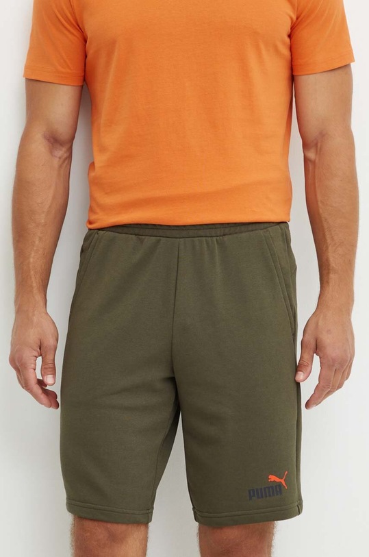 Puma pantaloni scurti uni verde 586766