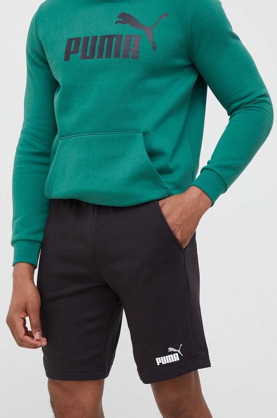 Puma pantaloni scurți tricotaj negru 586766