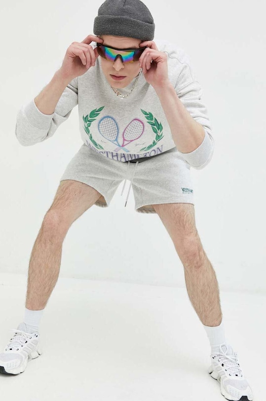 Kraťasy Abercrombie & Fitch KI128.3077.112 šedá SS23