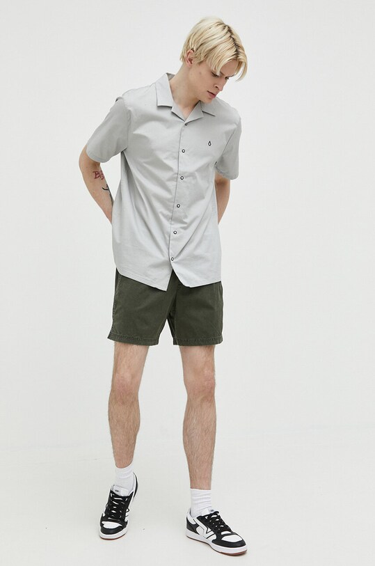 Bavlněné šortky Abercrombie & Fitch KI128.3124.333 zelená SS23