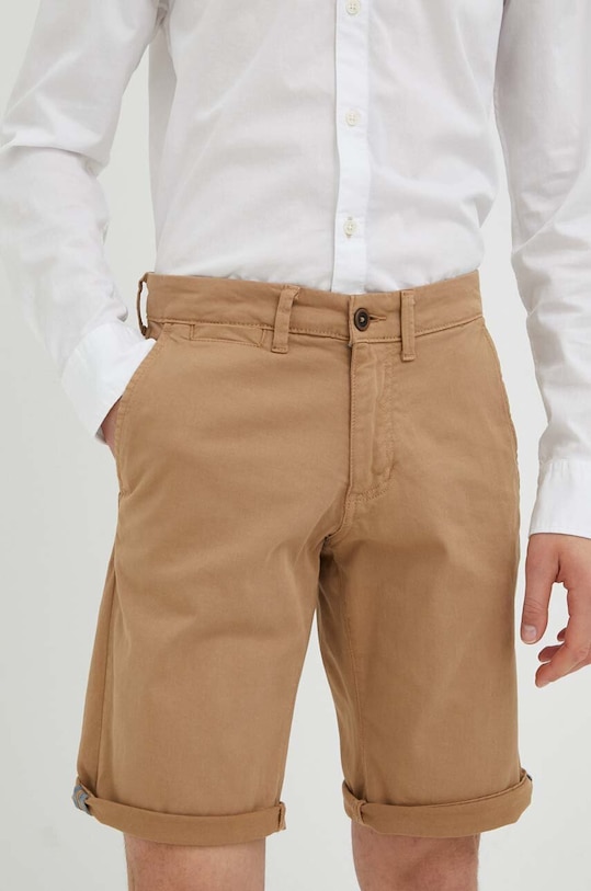 Mustang pantaloni scurti jeans cu elastan maro 1013337.3287