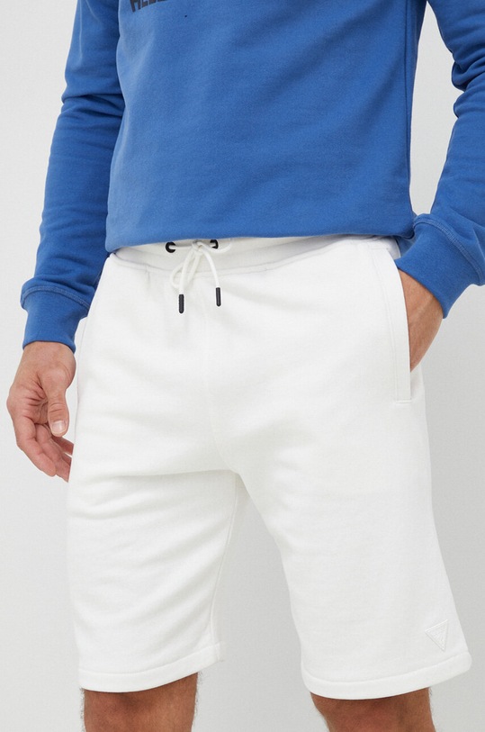Σορτς Guess πλεκτό ύφασμα λευκό Z2YD04.KAIJ1