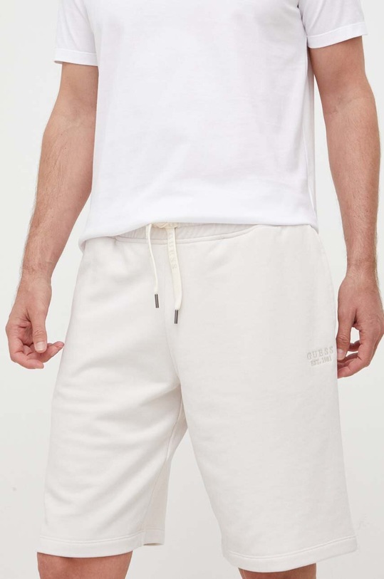 Σορτς Guess πλεκτό ύφασμα μπεζ M3GD11.KBK32